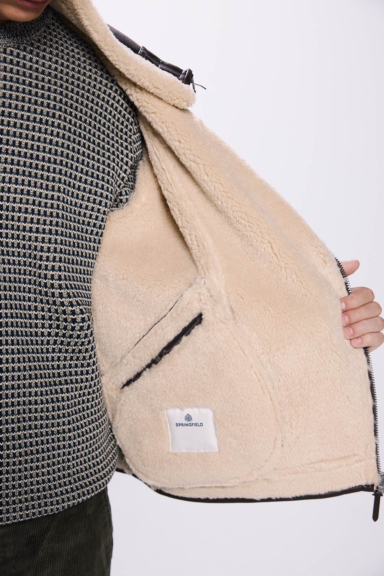 Springfield Cazadora perfecto doble faz caf&eacute;