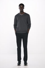 Springfield Pantalón chino skinny fit negro