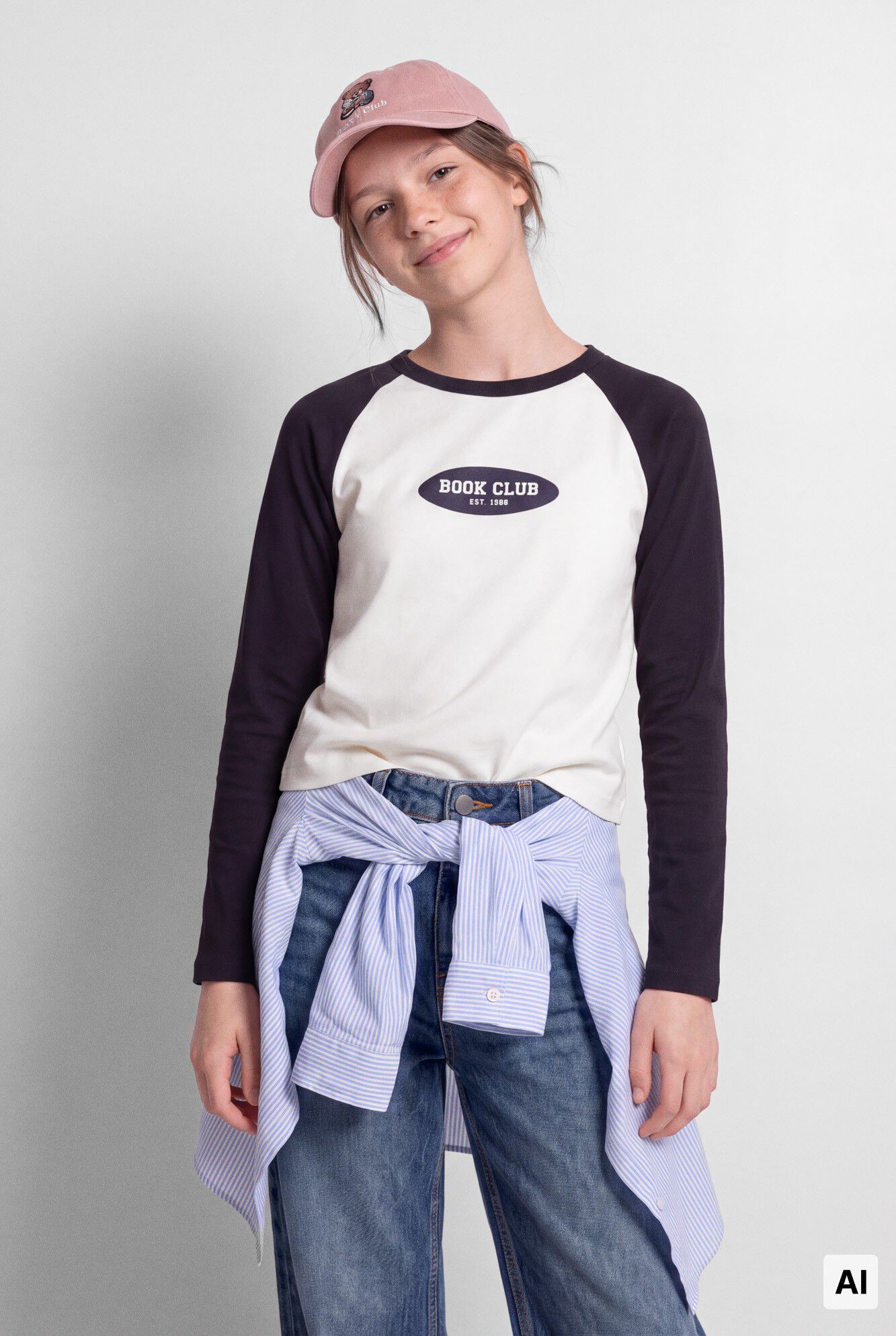 Springfield Kids Playera manga larga rib varsity ni&ntilde;a