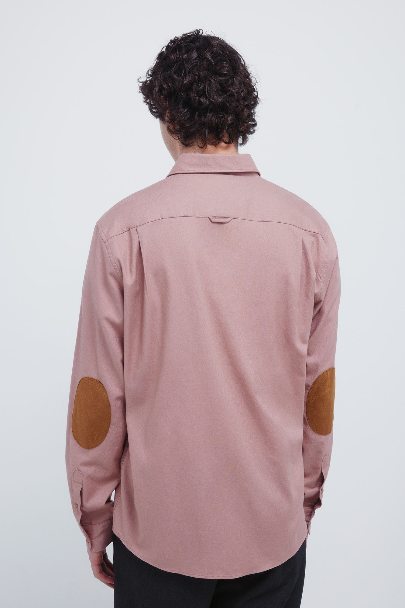 Springfield Camisa de franela con coderas rosa