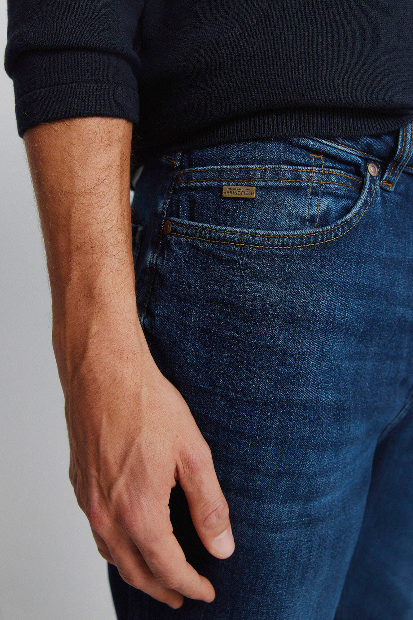 Springfield Jeans lavado oscuro slim fit azul