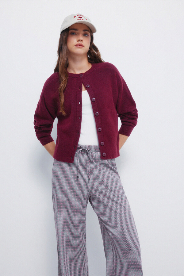 Springfield Pantalones de jogger de pierna ancha púrpura