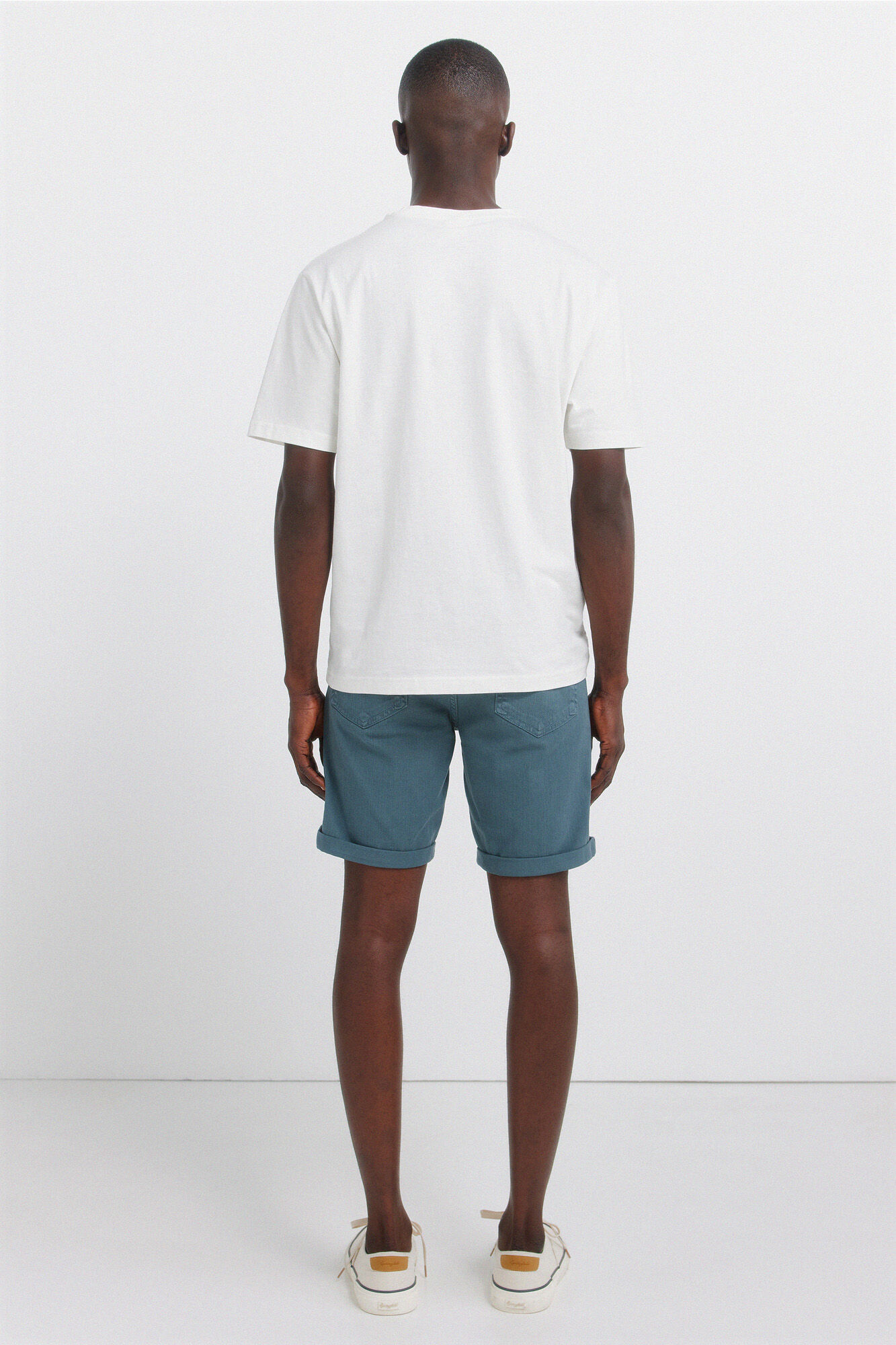 Springfield Bermudas de 5 bolsillos lavadas slim fit azul