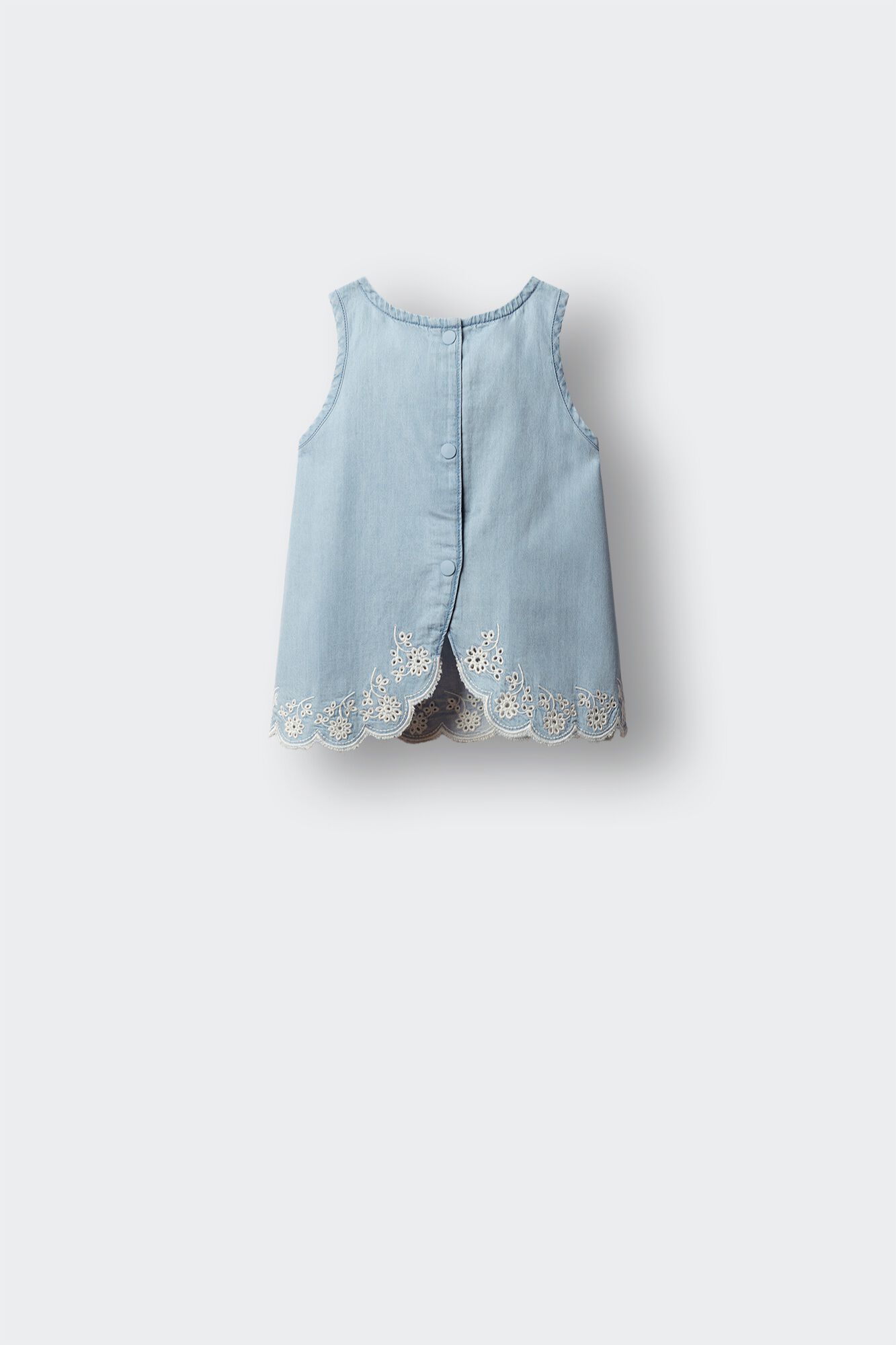 Springfield Kids Blusa de mezclilla ligera troquelada ni&ntilde;a