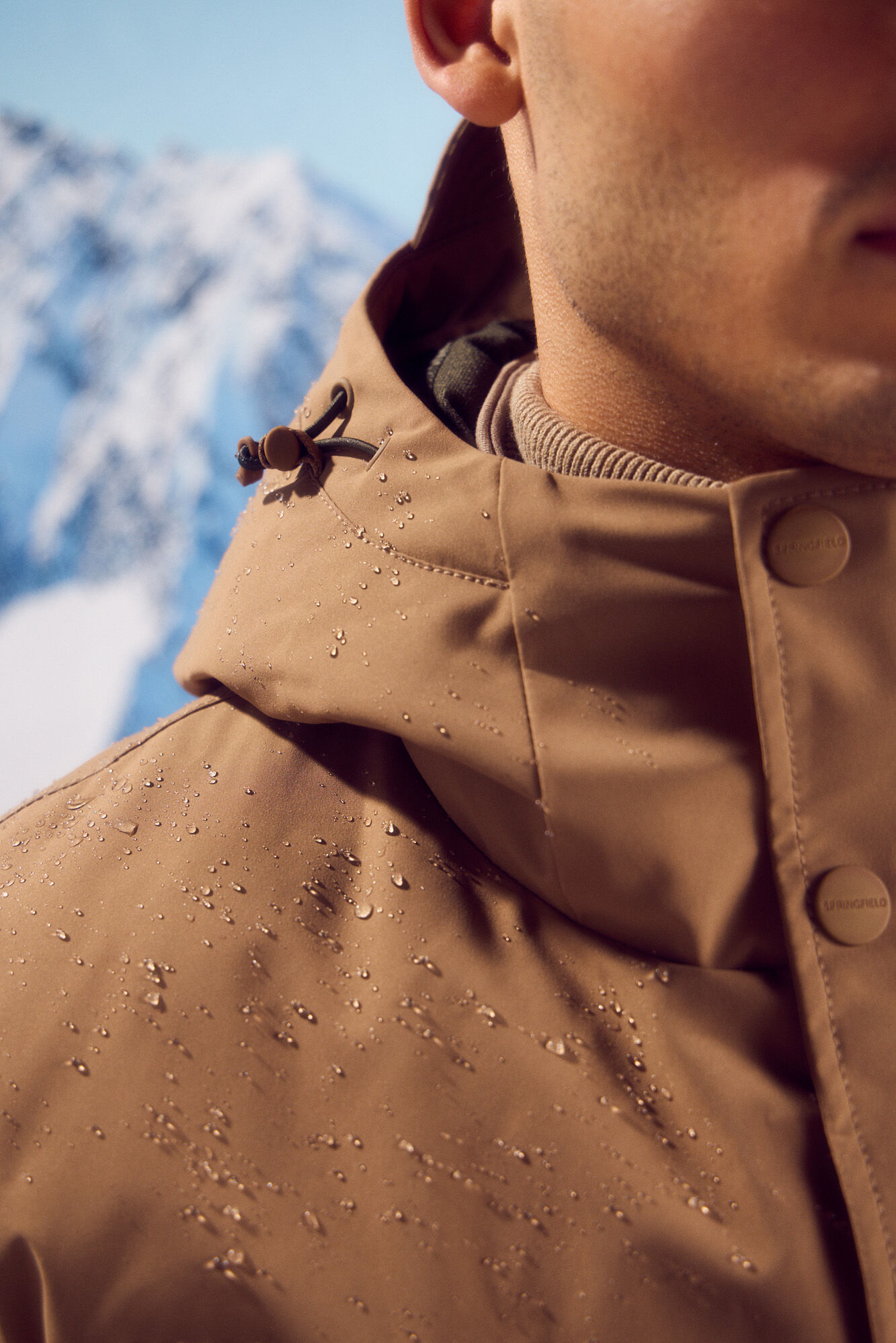 Springfield Parka acolchada t&eacute;rmica beige