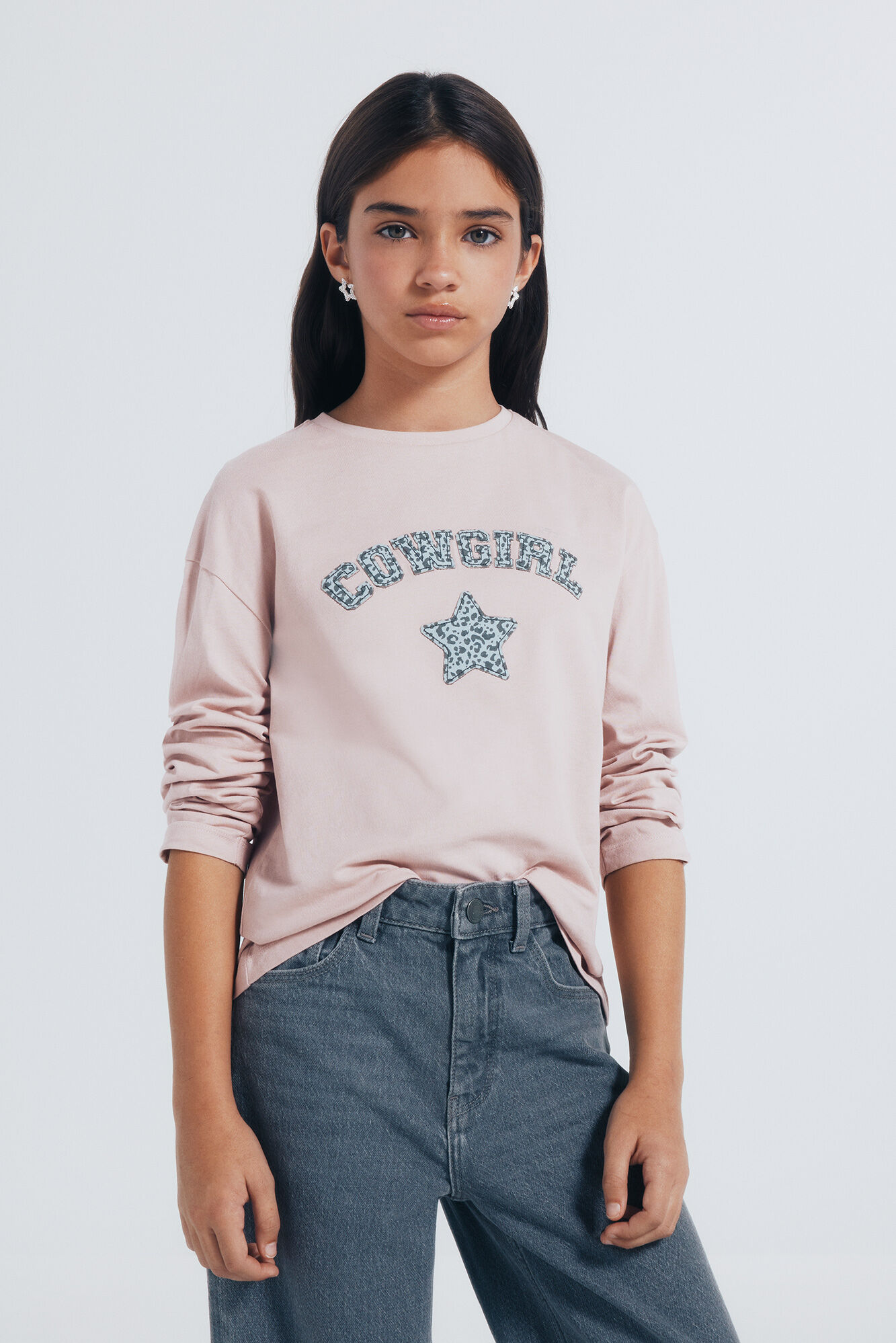 Springfield Kids Playera manga larga cowgirl ni&ntilde;a. rosa