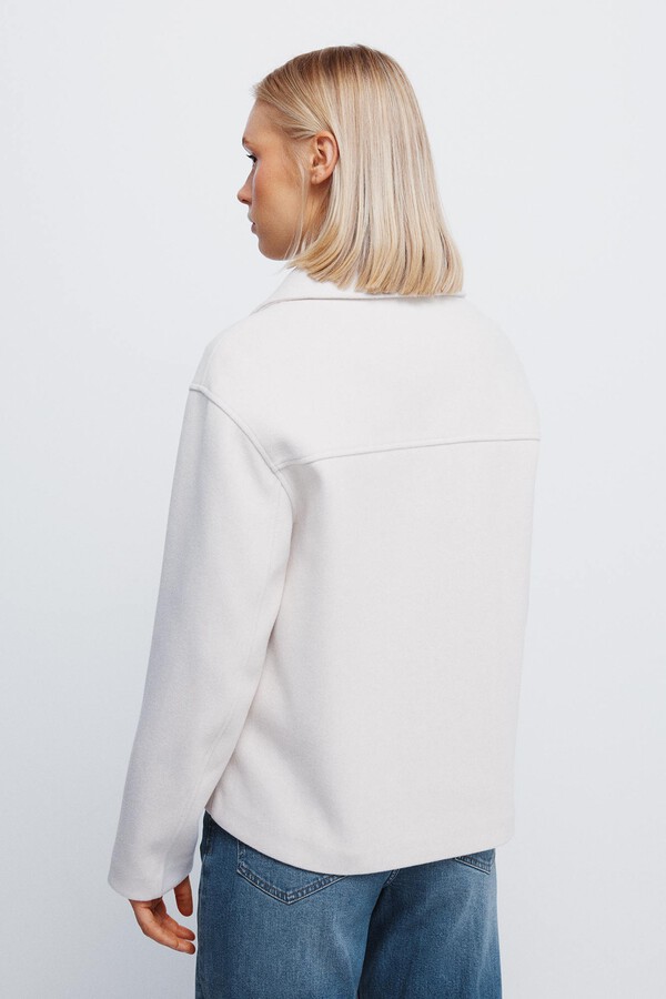 Springfield Abrigo short abrigo cruzado beige