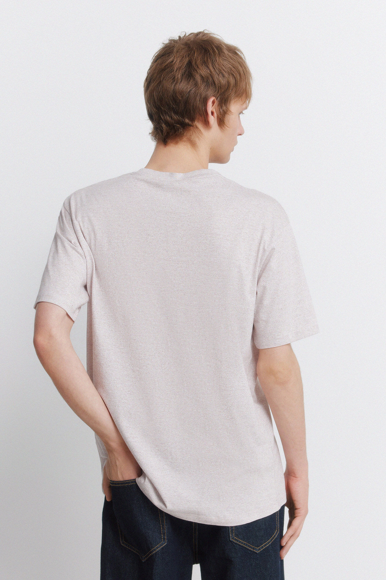 Springfield Camiseta microraya p&uacute;rpura