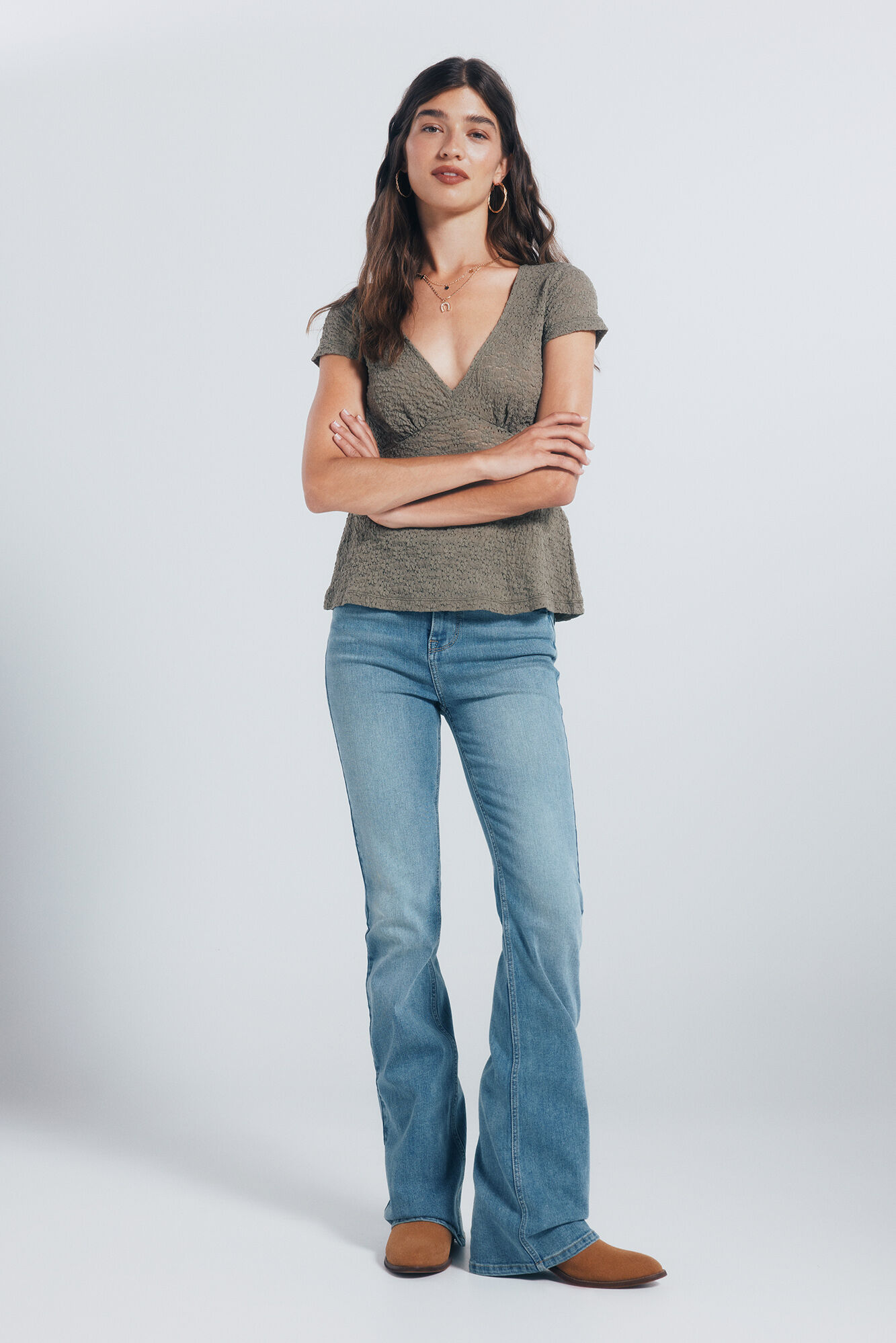 Springfield Top liso textura kaki