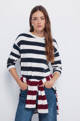 Springfield Playera de chenilla a rayas marino