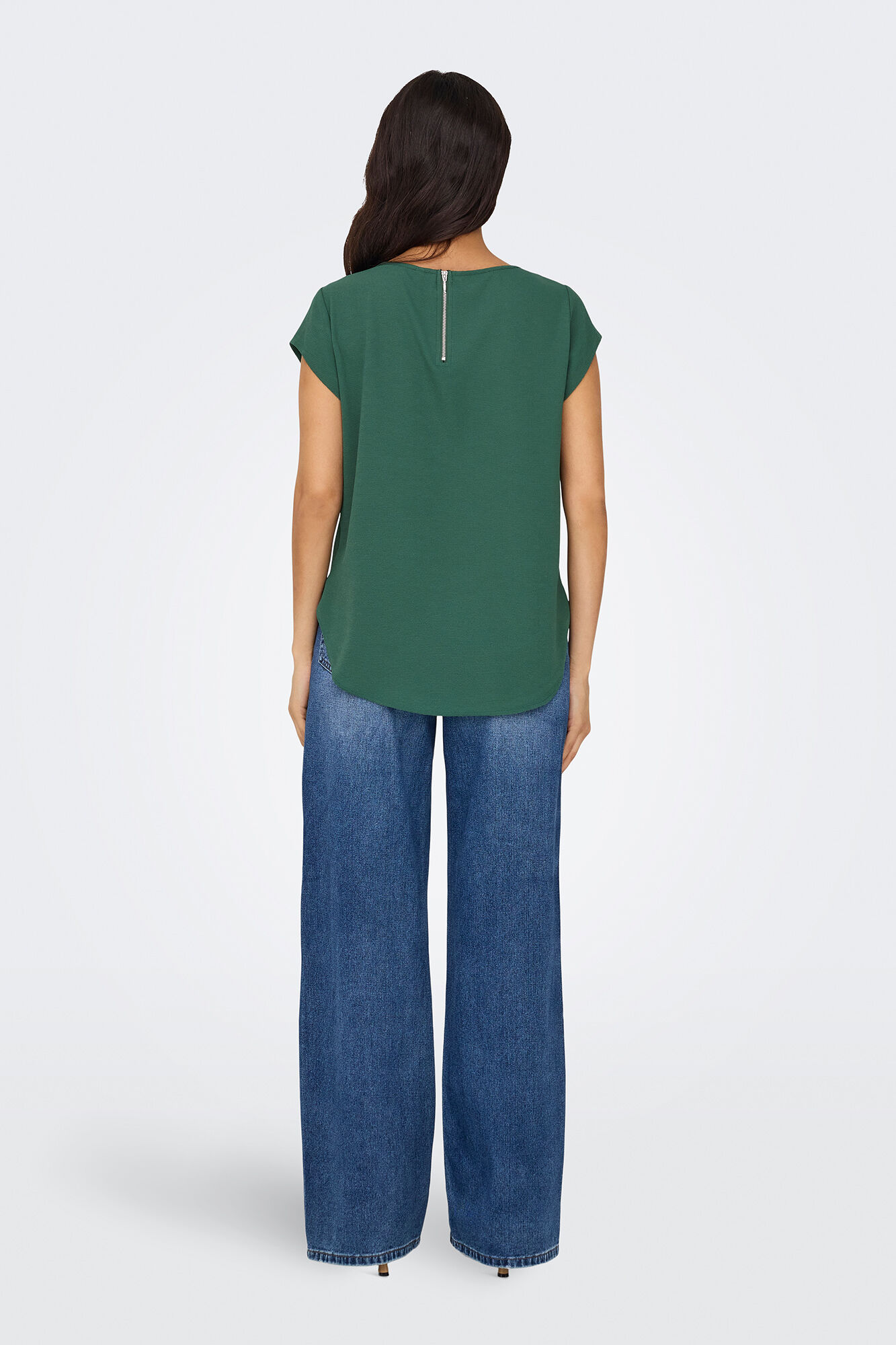 Only Playera manga corta verde