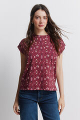 Springfield Playera estampado &eacute;tnico p&uacute;rpura