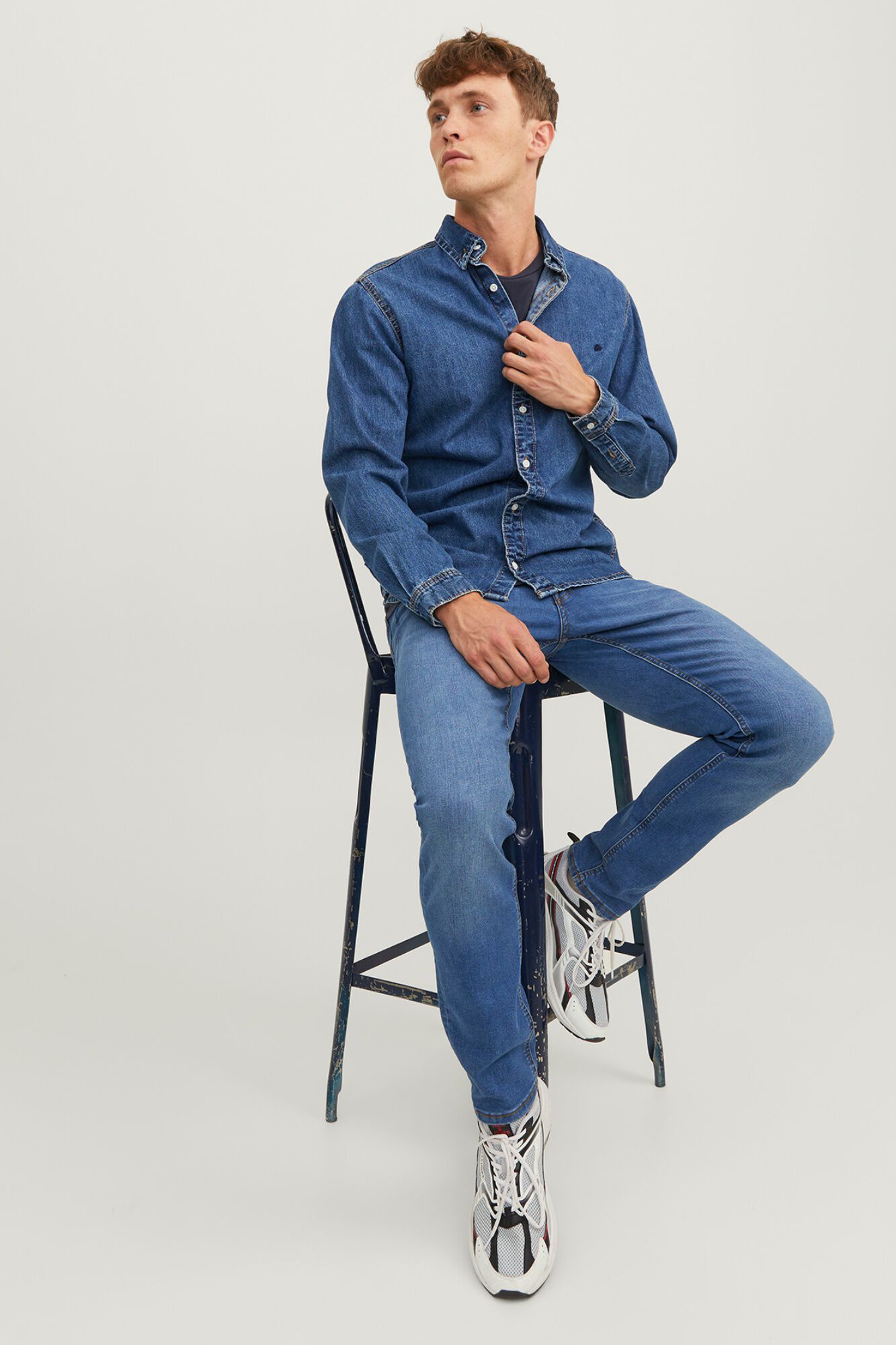 Jack & Jones Jeans slim efecto lavado azulado
