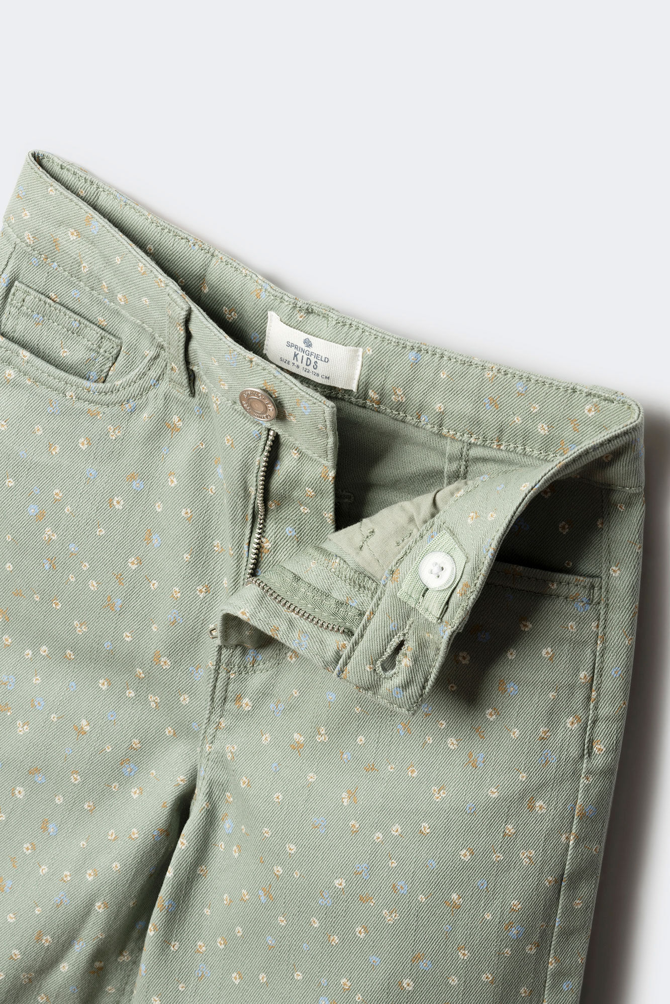 Springfield Kids Pantal&oacute;n culotte flores ni&ntilde;a verde