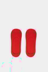 Springfield Calcetín invisible canalé rojo
