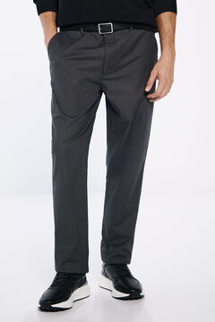 Springfield Pantalón chino vestir estructura bicolor gris