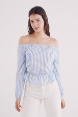 Springfield Blusa hombros descubiertos natural