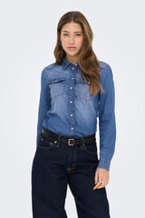 Only Camisa denim de manga larga azulado