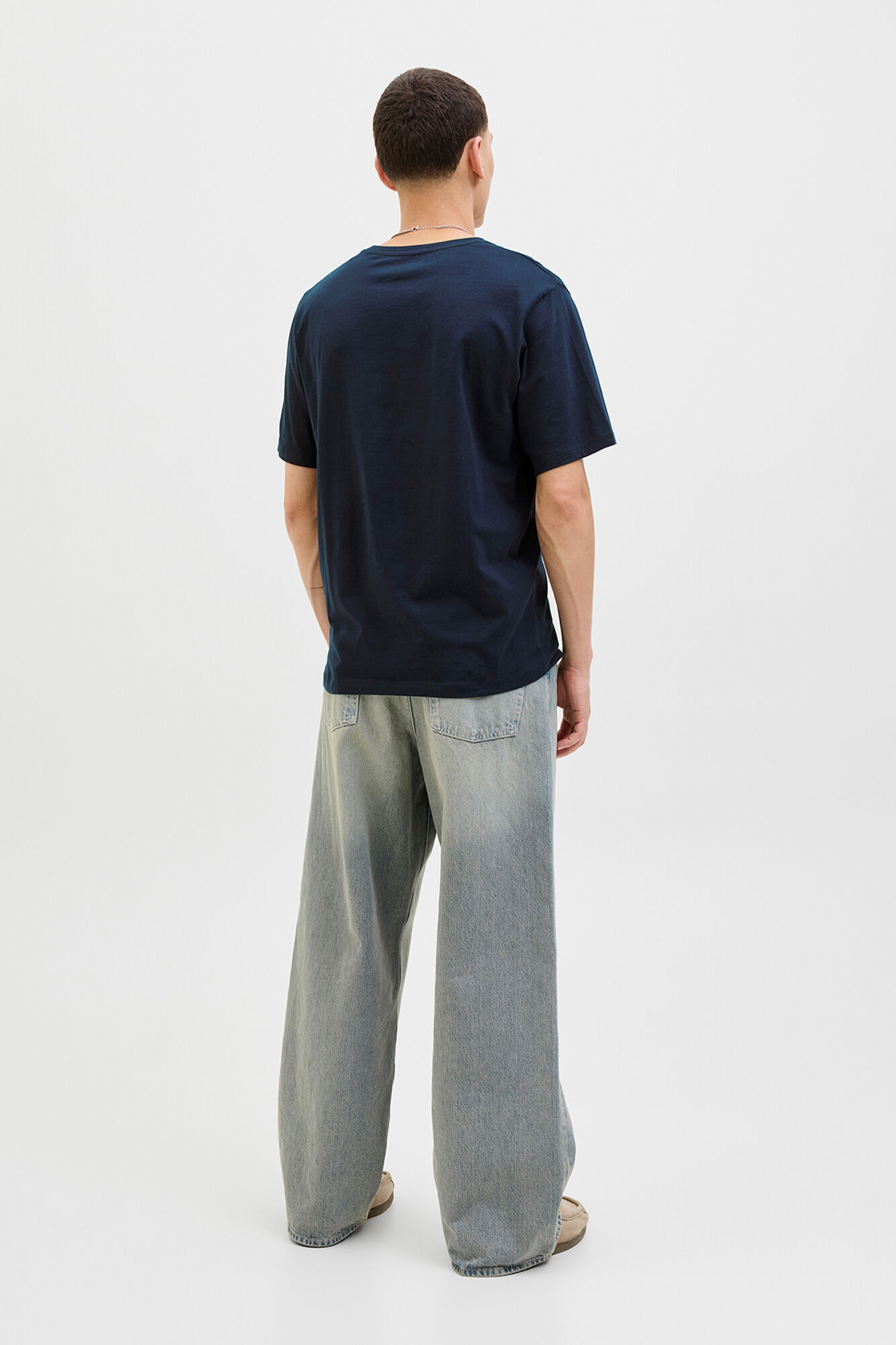 Jack & Jones Playera con logo grande marino