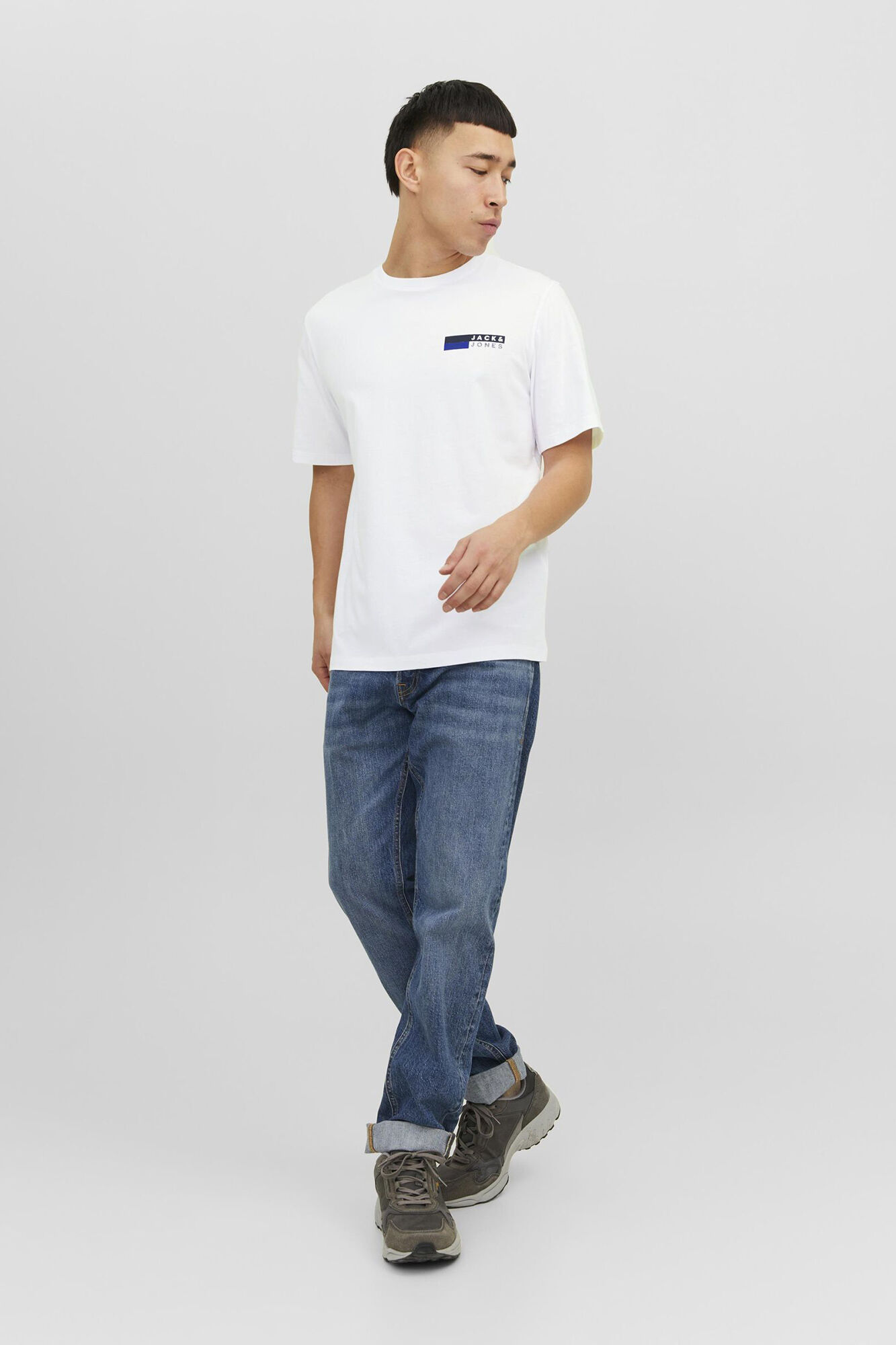 Jack & Jones Playera est&aacute;ndar fit blanco