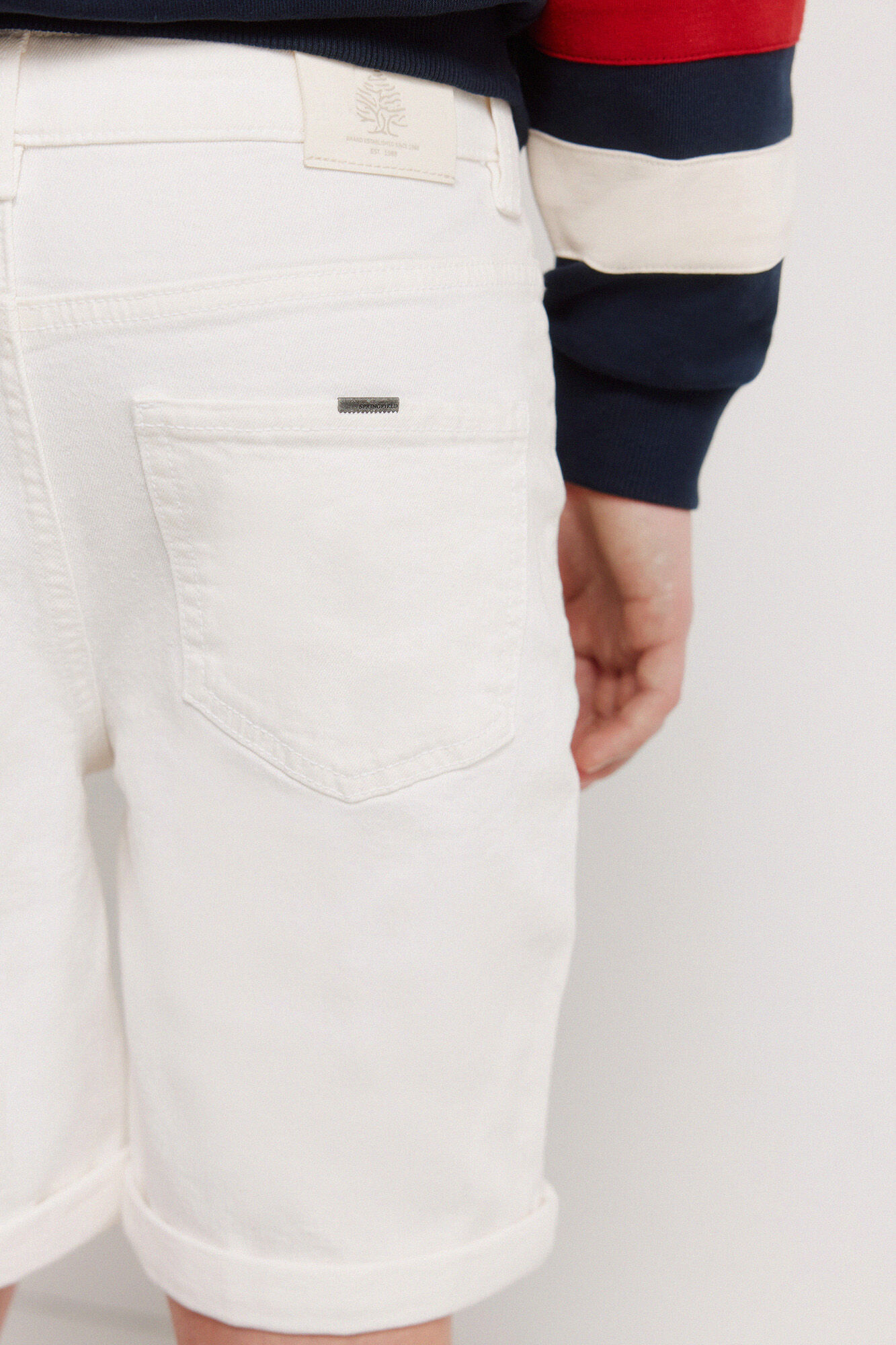 Springfield Kids Bermudas para ni&ntilde;o de denim blanco