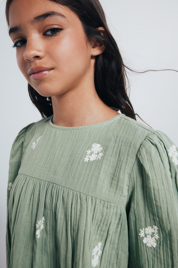 Springfield Kids Blusa manga larga niña verde