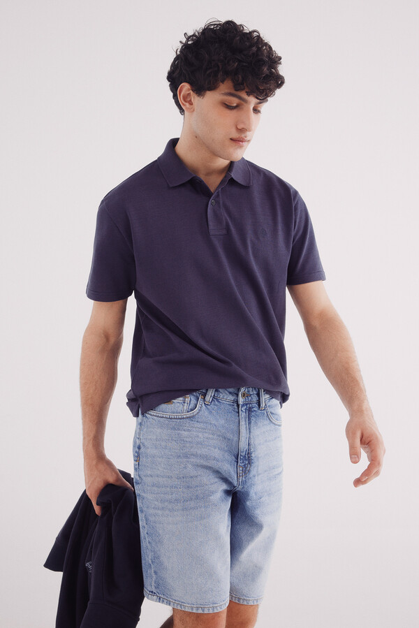 Springfield Bermudas denim lavado medio regular fit azul