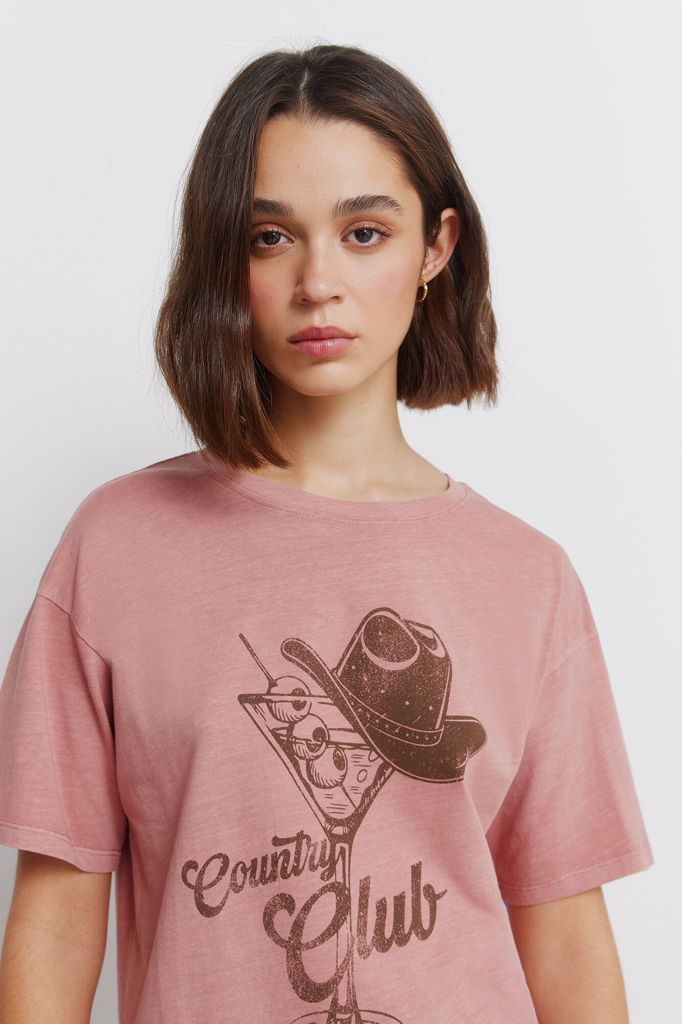 Springfield Playera "country club" de algod&oacute;n rosa