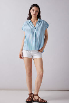 Springfield Blusa polera estampada natural