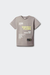 Springfield Kids Playera manga corta estampada para ni&ntilde;o gris