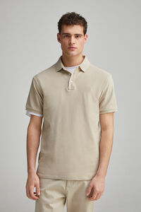 Springfield Polo piqué contraste tapeta slim fit café