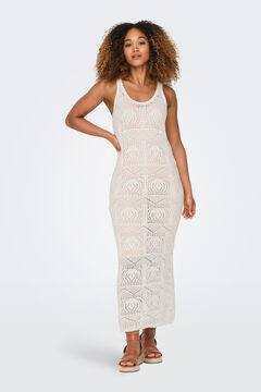 Springfield Vestido largo crochet natural