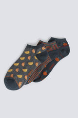 Springfield Pack 3 calcetines tobilleros naranjas naranja