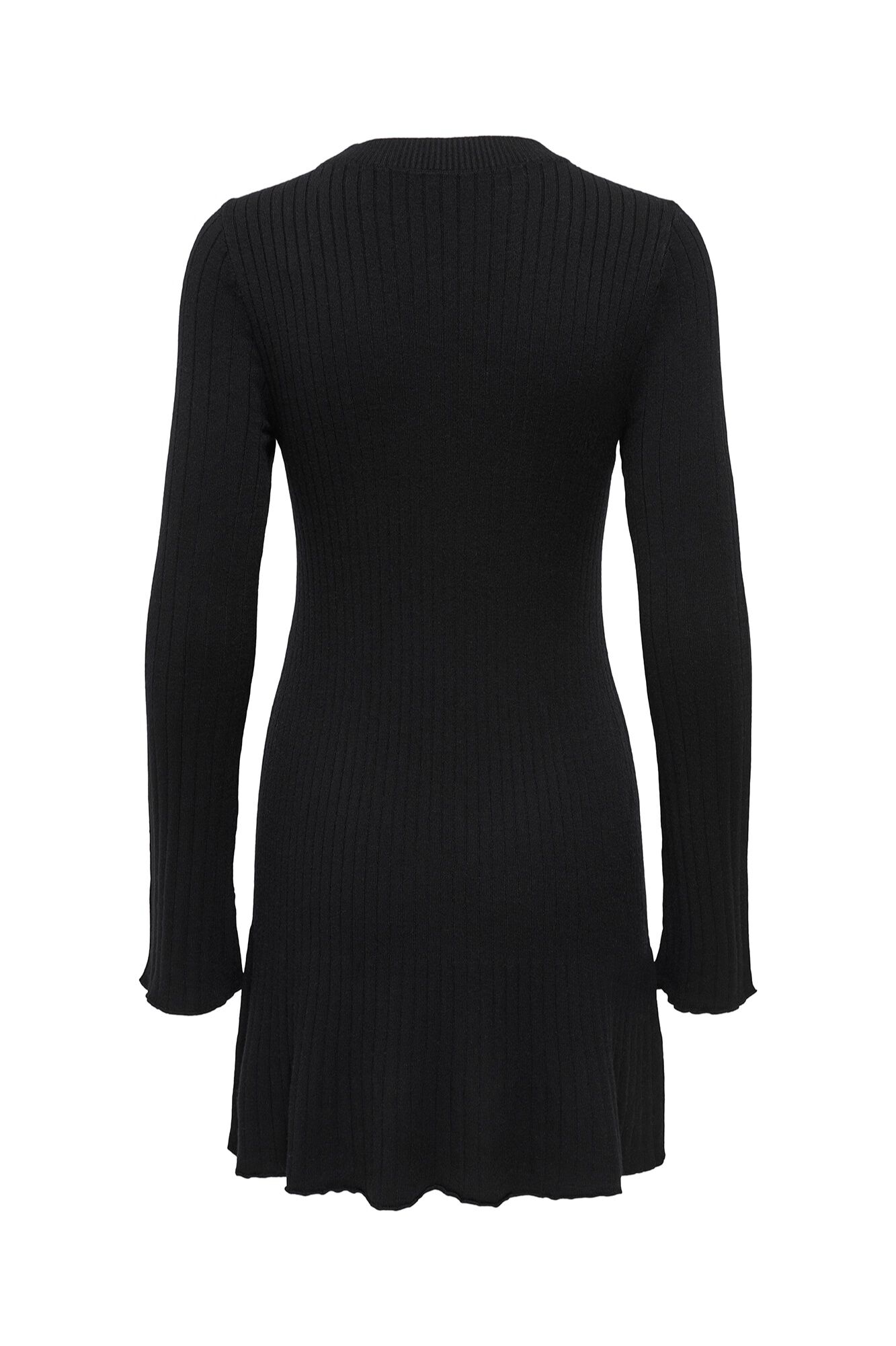 Only Vestido corto de manga larga negro