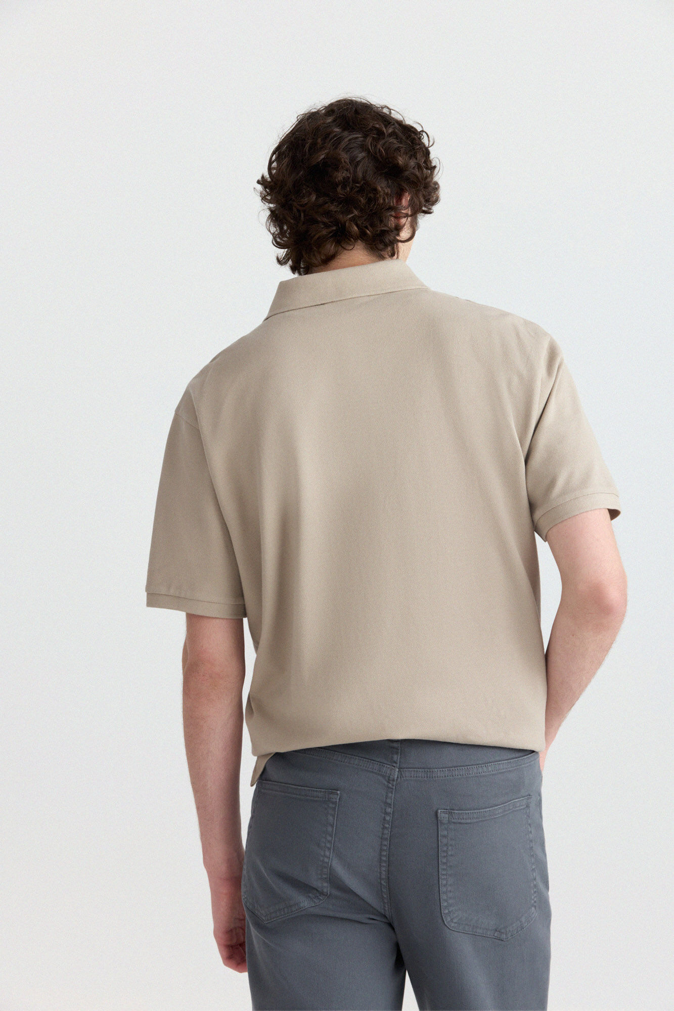 Springfield Polo de piqu&eacute; b&aacute;sico Springfield regular fit caf&eacute;