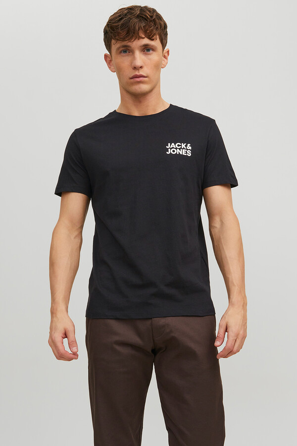 Jack & Jones Playera estándar fit negro