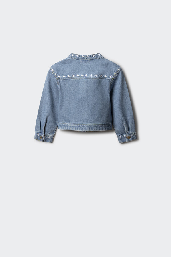 Springfield Kids Chaqueta denim bordado niña azul