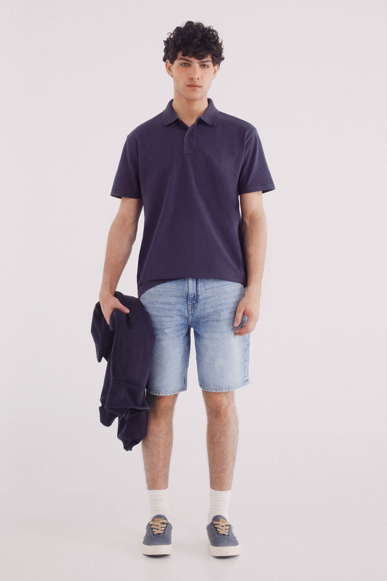 Springfield Polo piqu&eacute; fantas&iacute;a color regular fit azul