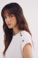 Springfield Playera botones hombros natural