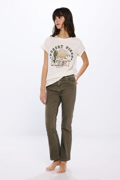 Springfield Playera gráfica beige