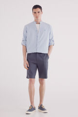 Springfield Camisa mao estructura bicolor azul