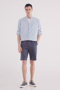 Springfield Camisa mao estructura bicolor azul