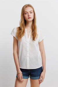 Springfield Blusa de algod&oacute;n con encaje