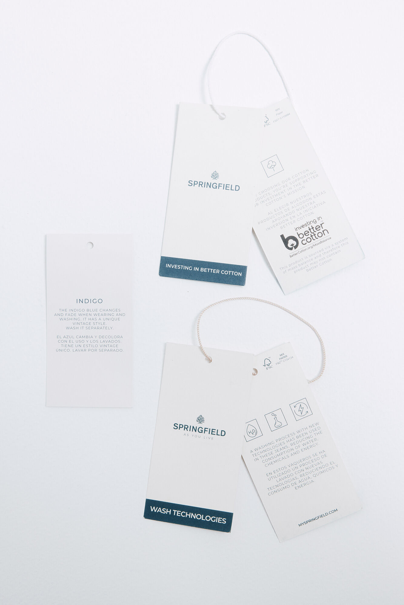 Springfield Chamarra denim b&aacute;sica turquesa