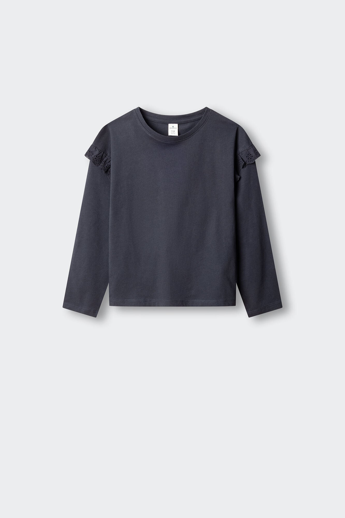 Springfield Kids Playera manga larga con volante para ni&ntilde;a