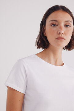 Springfield Playera básica manga vuelta natural