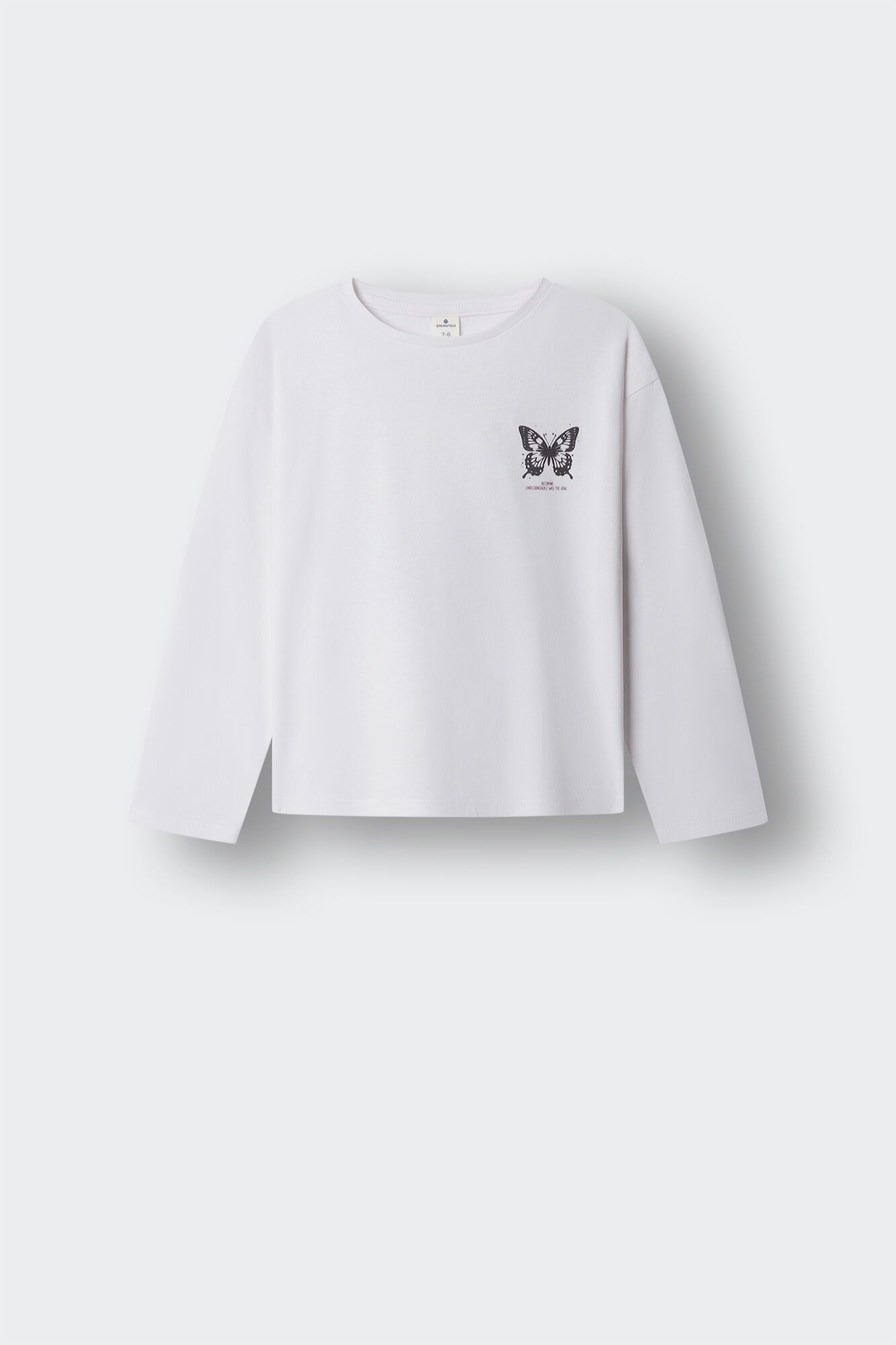 Springfield Kids Playera manga larga mariposa ni&ntilde;a marfil
