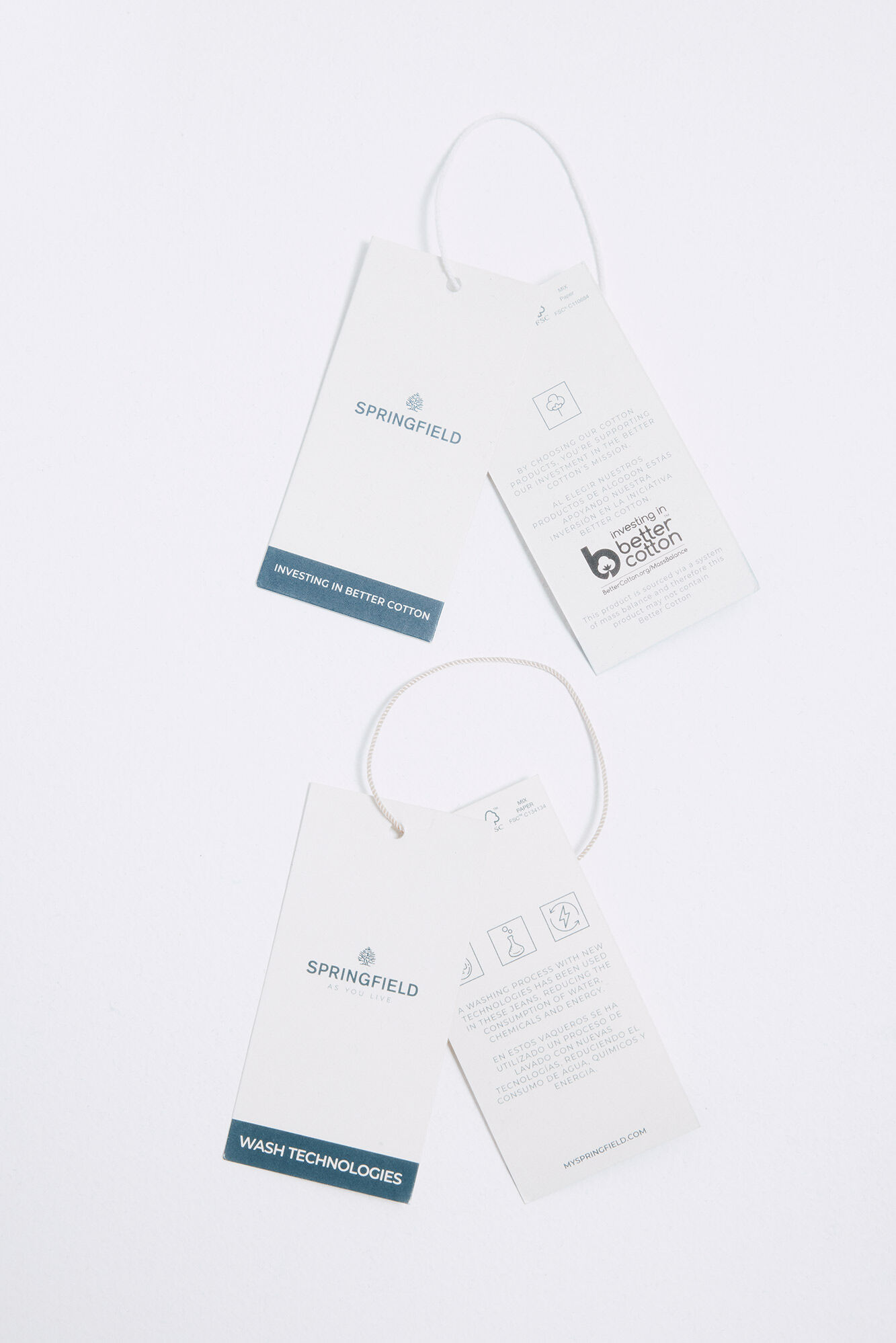 Springfield Pantalones cargo algod&oacute;n gris