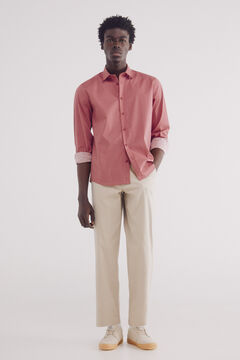 Springfield Camisa popelín micro print easy care rosa