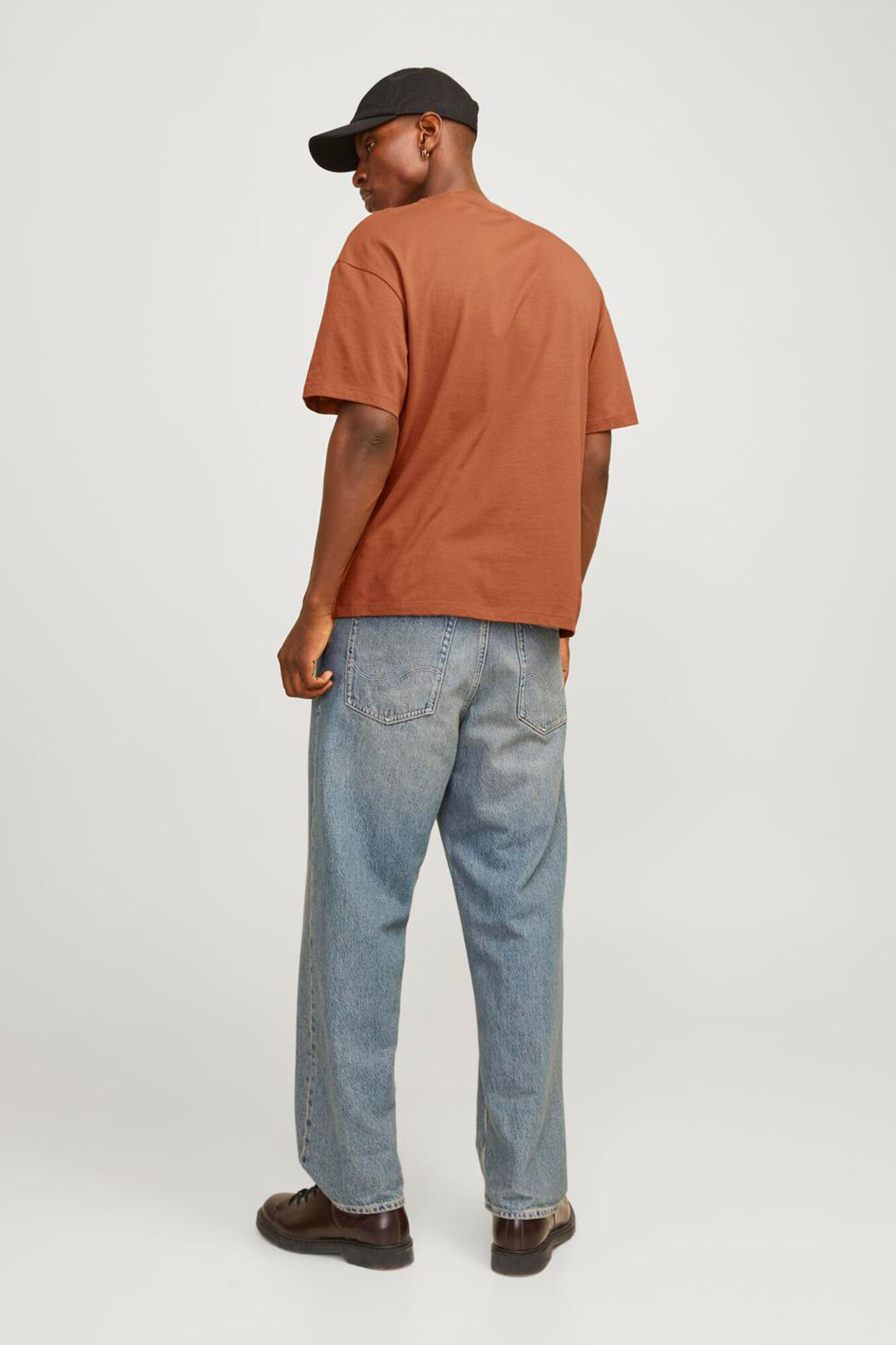 Jack & Jones Playera oversize algod&oacute;n caf&eacute;